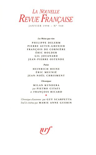 Nouvelle revue française, n° 540