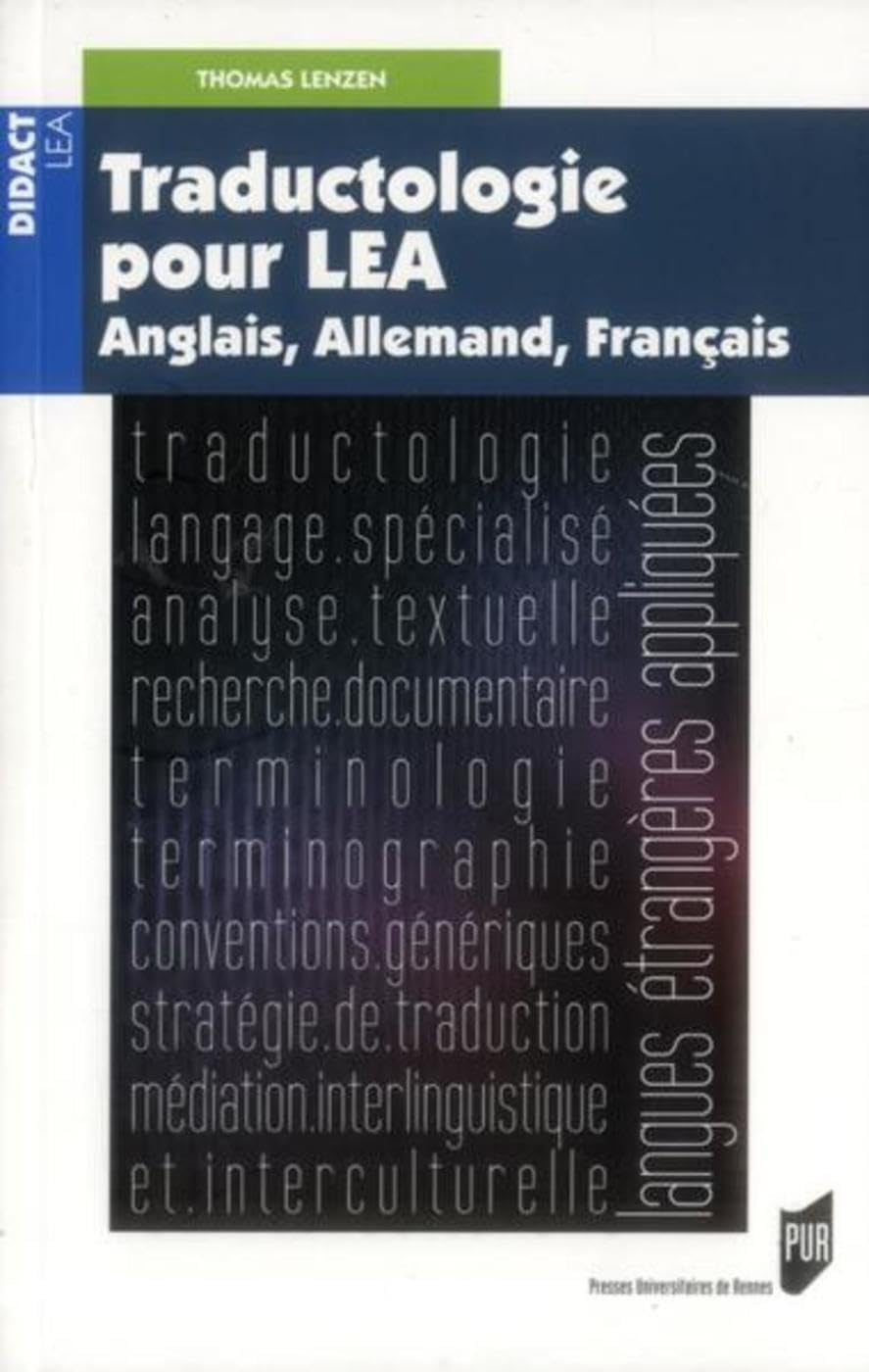 Traductologie en LEA : anglais, allemand, français