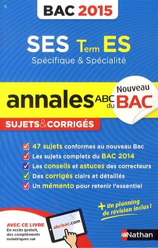 SES, terminale ES spécifique & spécialité : bac 2015
