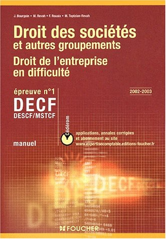 Manuel droit des sociétés épreuve 1