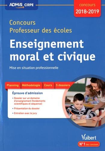 Concours professeur des écoles : enseignement moral et civique, mise en situation professionnelle : 