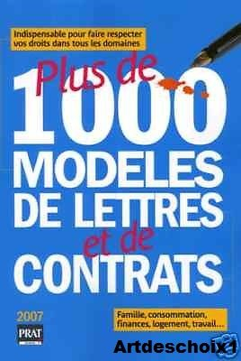 plus de 1000 modèles de lettres et de contrats