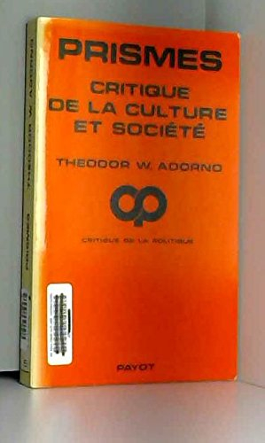 Prismes : critique de la culture et société