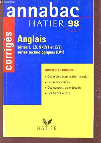 anglais, séries l, es, s (lv1 et lv2), séries technologiques (lv1)