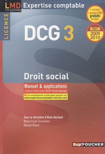 DCG 3 droit social : manuel & applications
