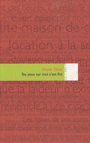 Tes yeux sur moi c'est fini