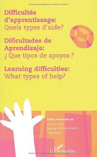 Difficultés d'apprentissage : quels types d'aide ?. Dificultades de aprendizaje : que tipos de apoyo