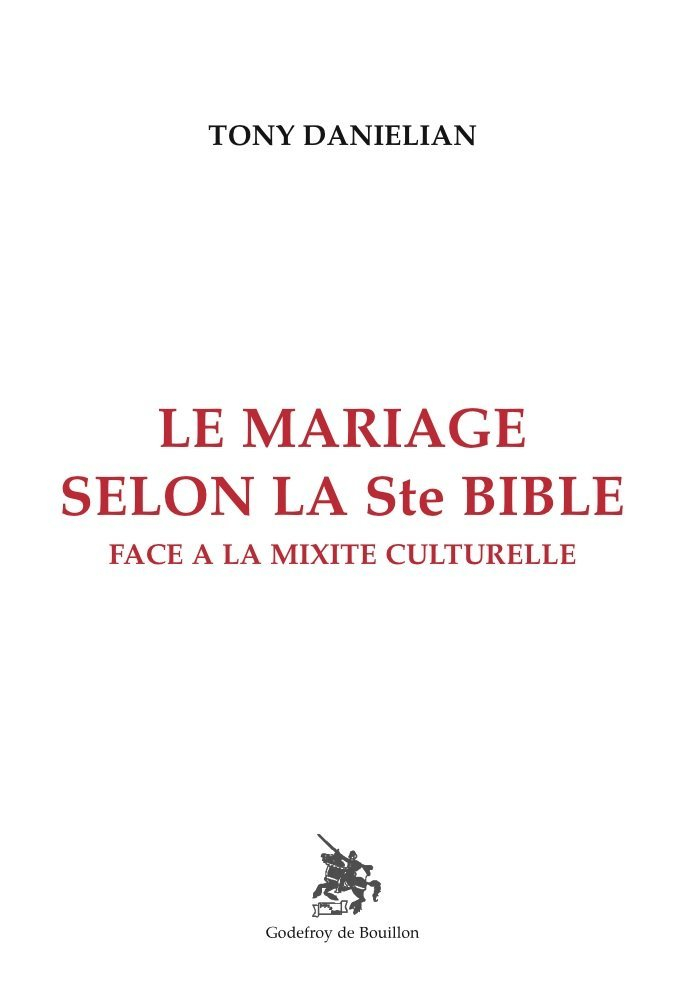 Le mariage selon la Ste Bible : face à la mixité culturelle