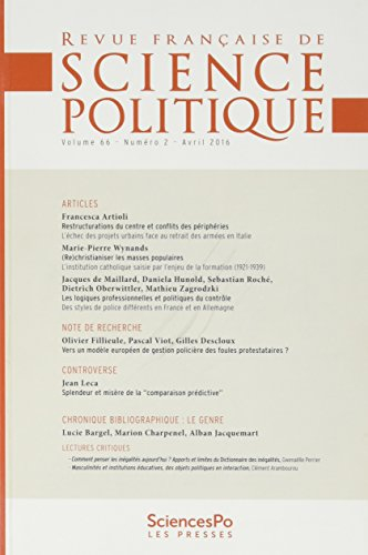 Revue française de science politique, n° 66-2
