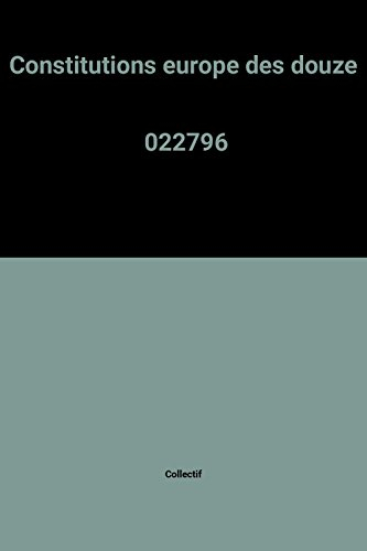 constitutions europe des douze                                                                022796