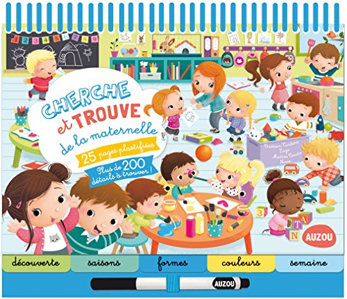 Cherche et trouve de la maternelle : 25 pages plastifiées, plus de 200 détails à trouver !