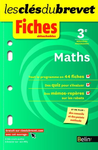 Maths 3e : nouveau programme