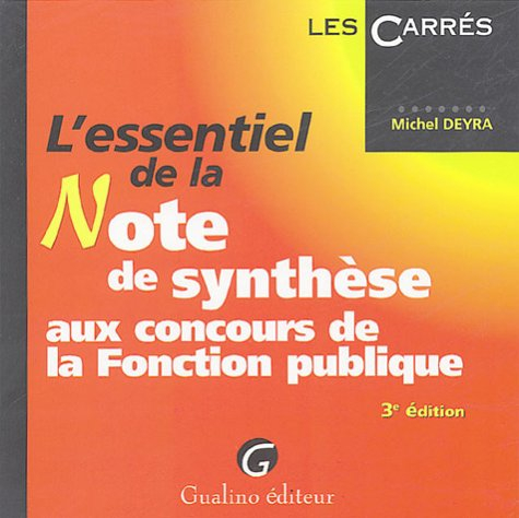 l'essentiel de la note de synthèse aux concours de la fonction publique