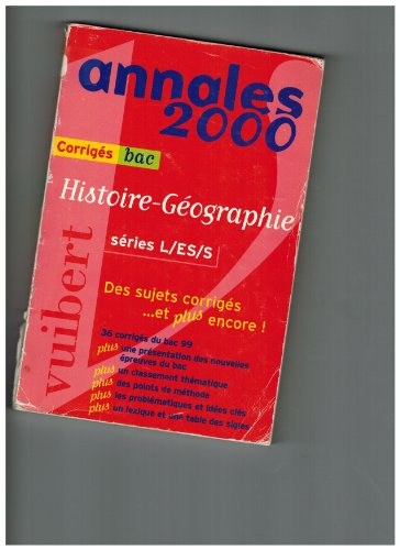 Histoire-géographie, série L,ES,S : baccalauréat 2000