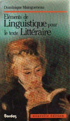 elements de .linguistique pour le texte littéraire