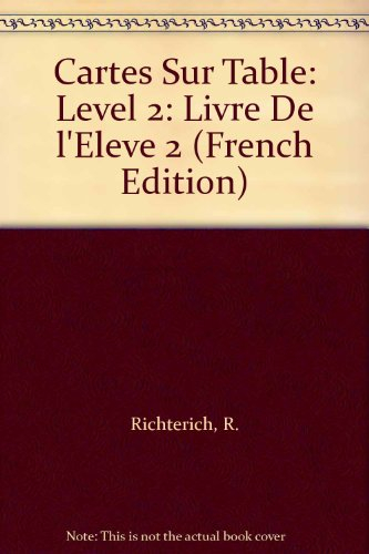 Cartes sur table 2 : méthode de français pour adultes, livre de l'élève