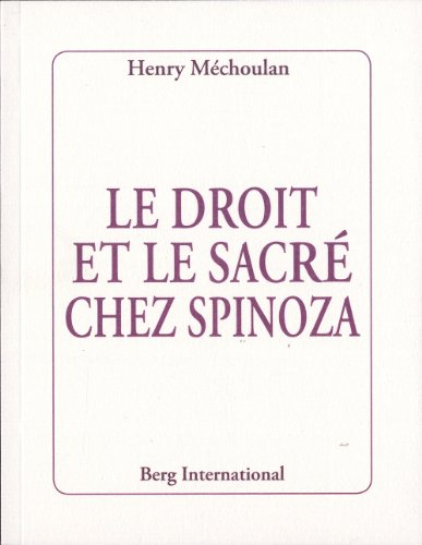 Le droit et le sacré chez Spinoza