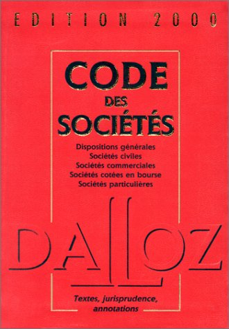 code des sociétés, édition 2000