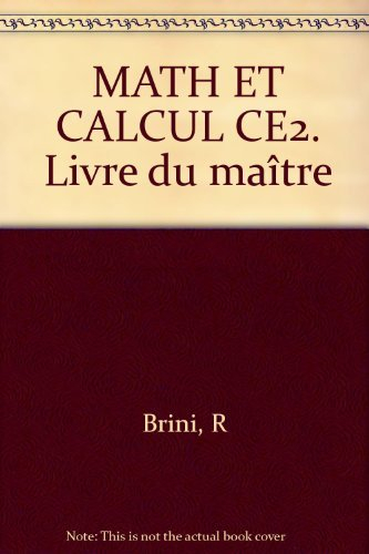 Math et calcul, CE2 : livre du maître