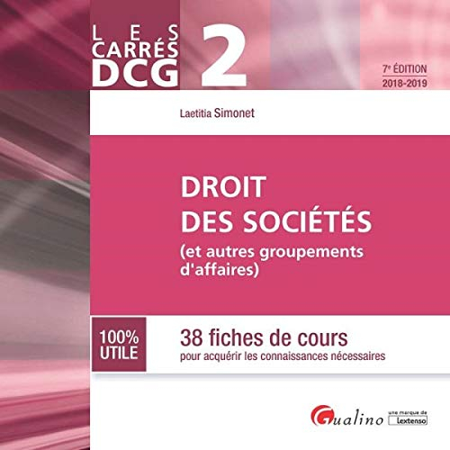 Droit des sociétés (et autres groupements d'affaires) : 38 fiches de cours pour acquérir les connais