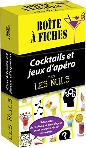 Cocktails et jeux d'apéro pour les nuls : boîte à fiches : 190 recettes de cocktails et plein de jeu