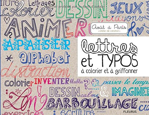 Lettres et typos à colorier et à griffonner