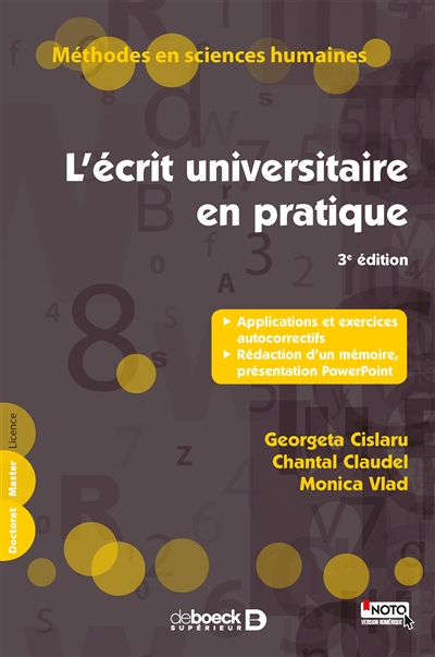 L'écrit universitaire en pratique : applications et exercices autocorrectifs, rédaction d'un mémoire