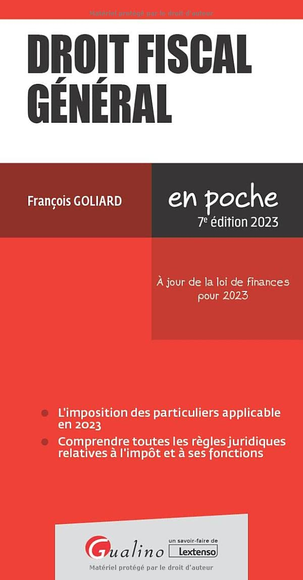 Droit fiscal général 2023