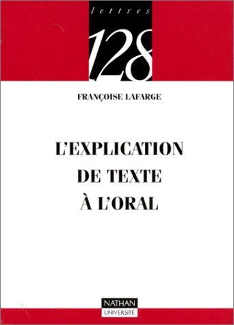 L'explication de texte à l'oral
