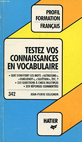 testez vos connaissances en vocabulaire