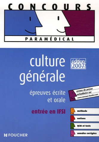 Culture générale, épreuves écrite et orale : entrée en IFSI