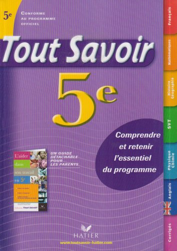 Tout savoir 5e