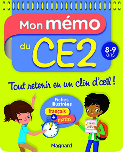 Mon mémo du CE2 : 8-9 ans : fiches illustrées français + maths
