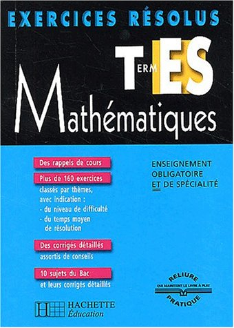 Mathématiques, terminale ES : enseignement obligatoire et de spécialité