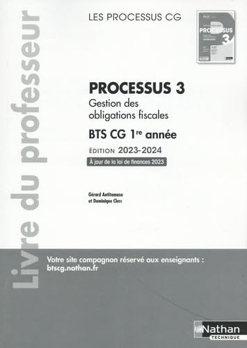 Processus 3 - BTS CG 1ère année (Les processus CG) Professeur - 2023