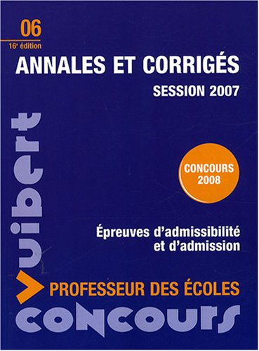 Annales et corrigés : session 2007