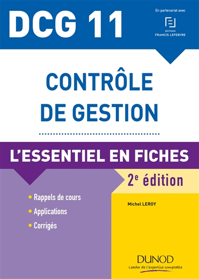 Contrôle de gestion, DCG 11 : l'essentiel en fiches