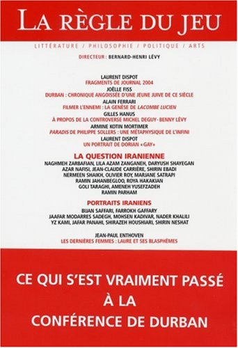Règle du jeu (La), n° 26. La question iranienne