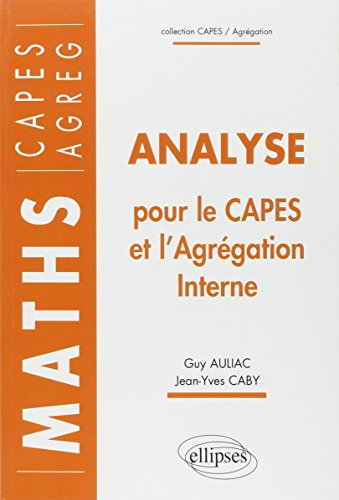 Analyse pour le Capes et l'agrégation interne