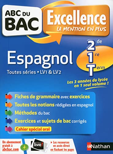 Espagnol 2de, 1re, terminale : toutes séries, LV1 & LV2