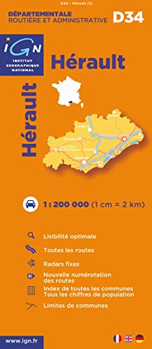 D34 Herault 1/200.000