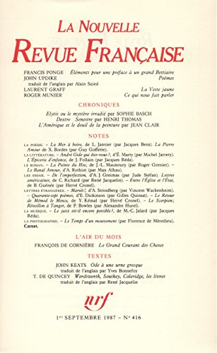 Nouvelle revue française, n° 416
