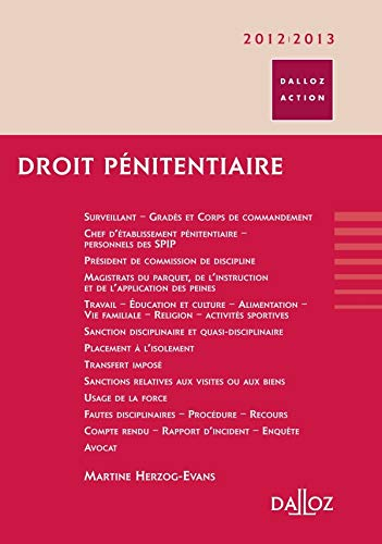 Droit pénitentiaire 2012-2013