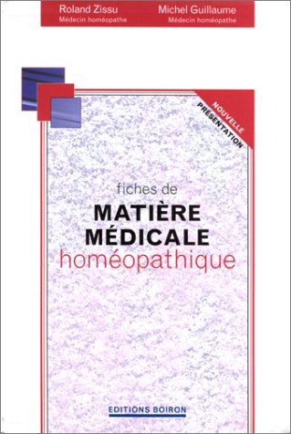 Fiches de matière médicale homéopathique