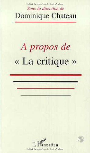 A propos de La critique
