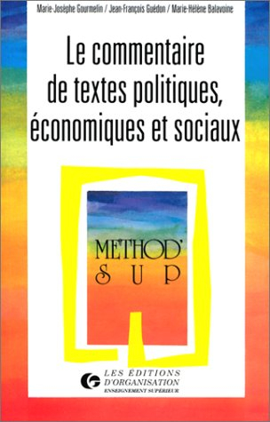 le commentaire de textes politiques, économiques et sociaux