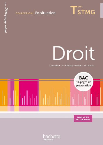 Droit terminale STMG : nouveau programme