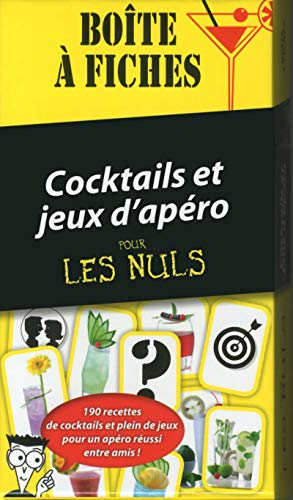 Cocktails et jeux d'apéro pour les nuls : boîte à fiches : 190 recettes de cocktails et plein de jeu
