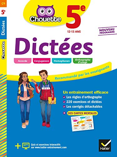 Dictées 5e, 12-13 ans : nouveau programme