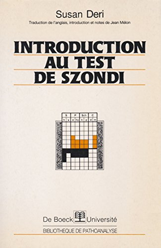 Introducyion au test de Szondi